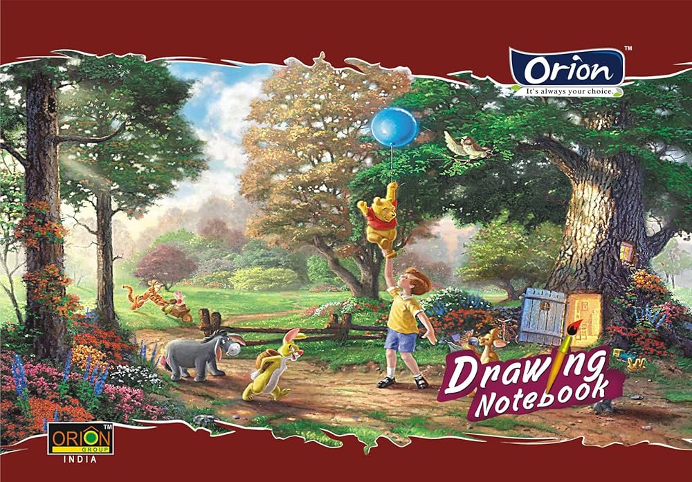 Orion Impressions A4 Drawing Book(29.7cm x 21cm), 64 Pages, 100 GSM cartidge Paper, Pack of 1)